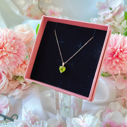 Peridot Heart Necklace