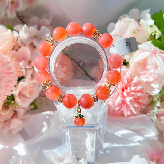 Yan Yuan Agate Peach Charm Bracelet