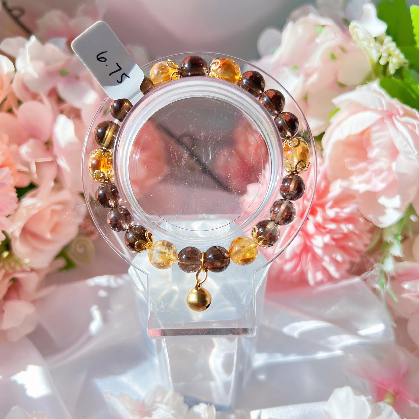 Honey Citrine x Smokey Quartz Charm Bracelet