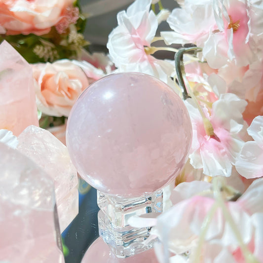 Multi-Asterism Rose Quartz Spheres