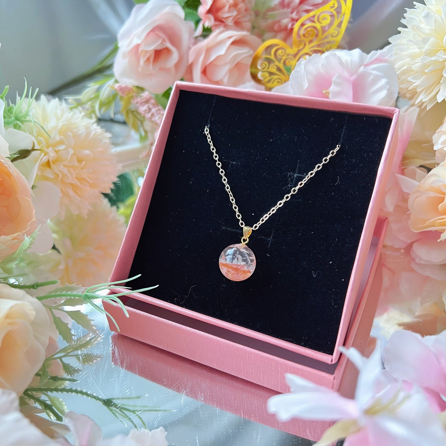 Snowflake Garden Mini Sphere Necklace