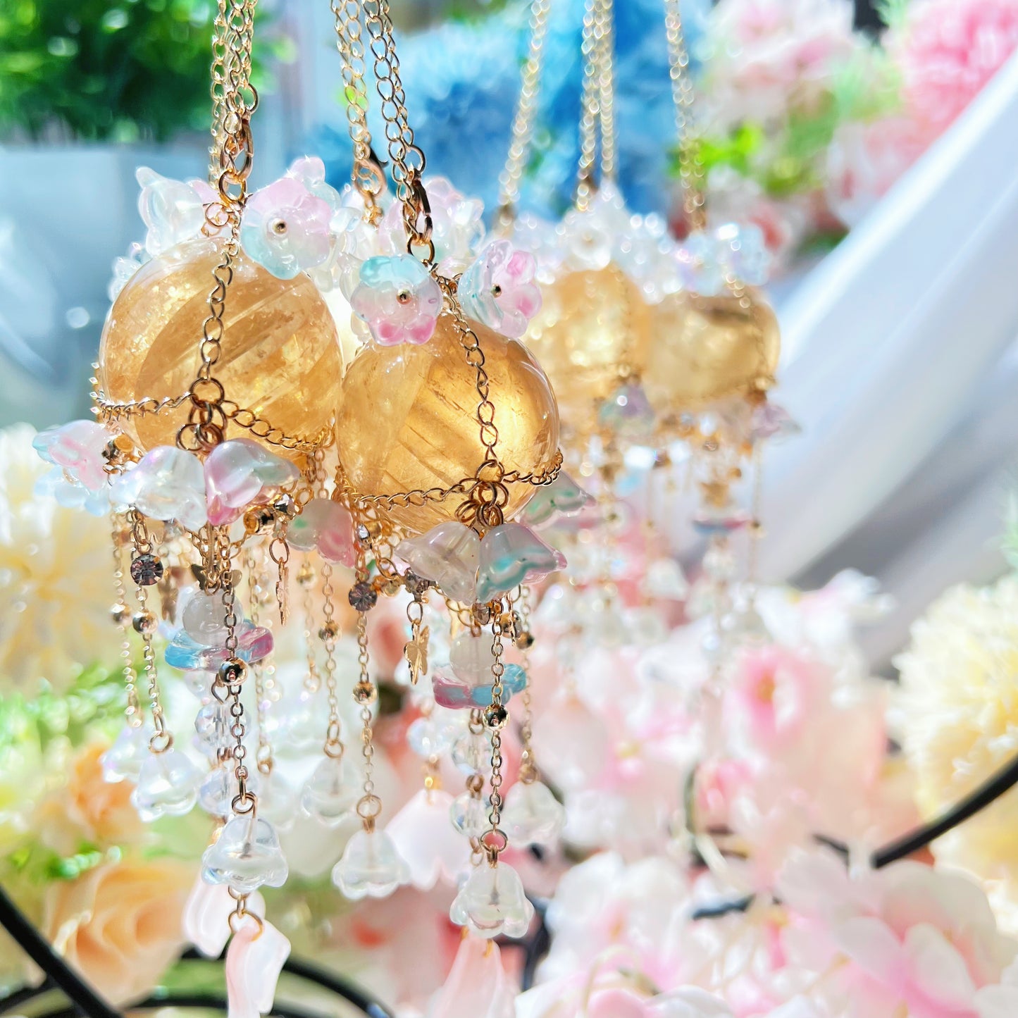 Honey Calcite Luxidust Exclusive Suncatcher Mini