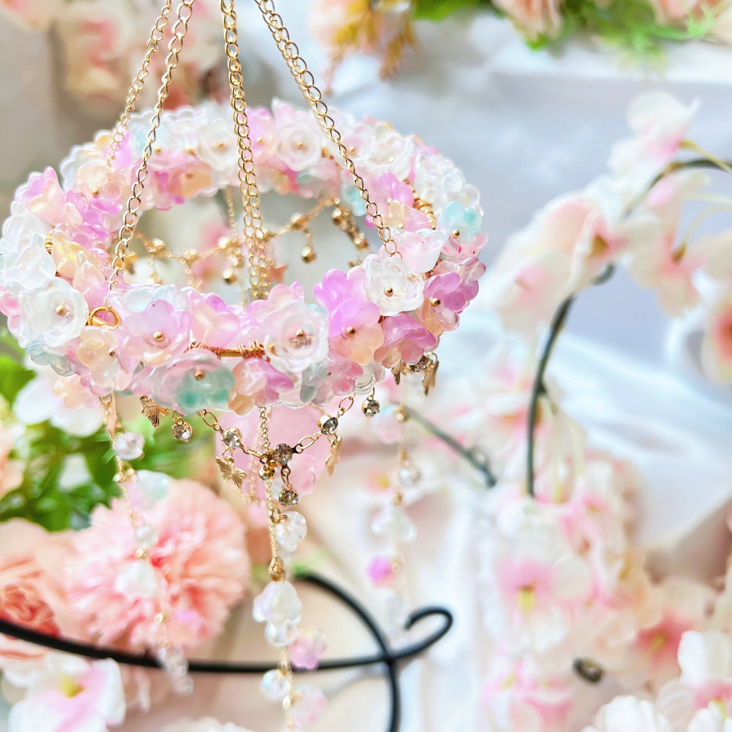 Rose Quartz Carousel Suncatcher