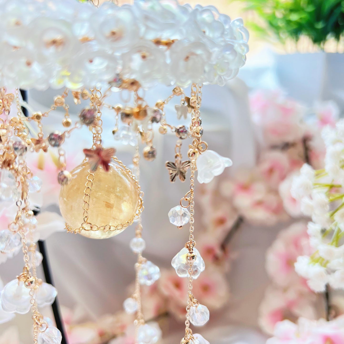 Honey Calcite Carousel Suncatcher