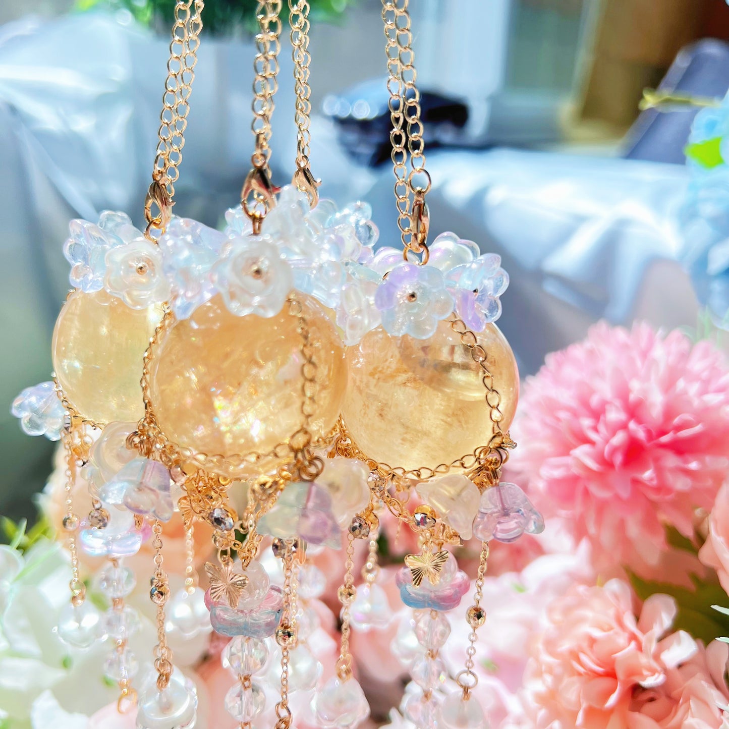 Honey Calcite Luxidust Exclusive Suncatcher Mini