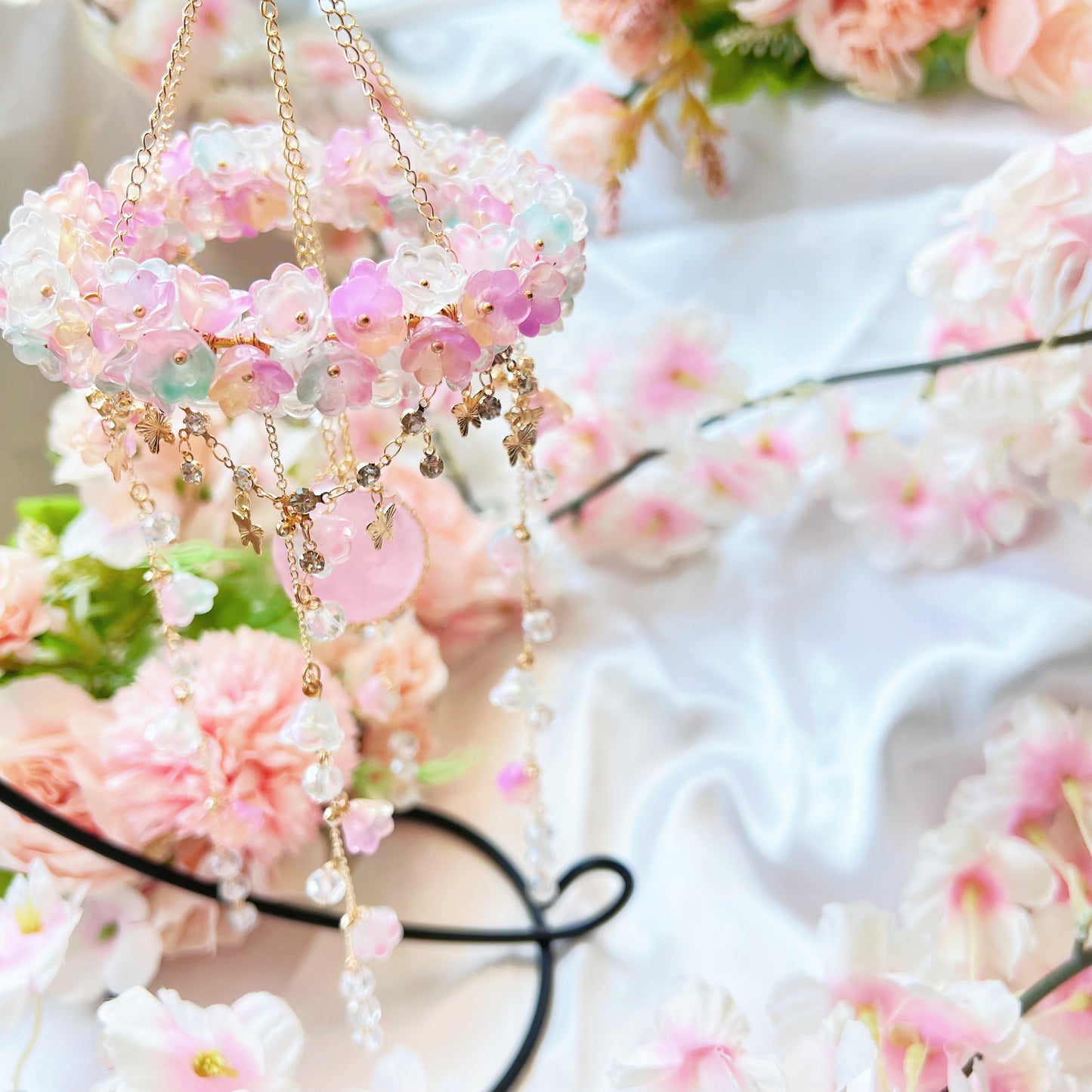 Rose Quartz Carousel Suncatcher