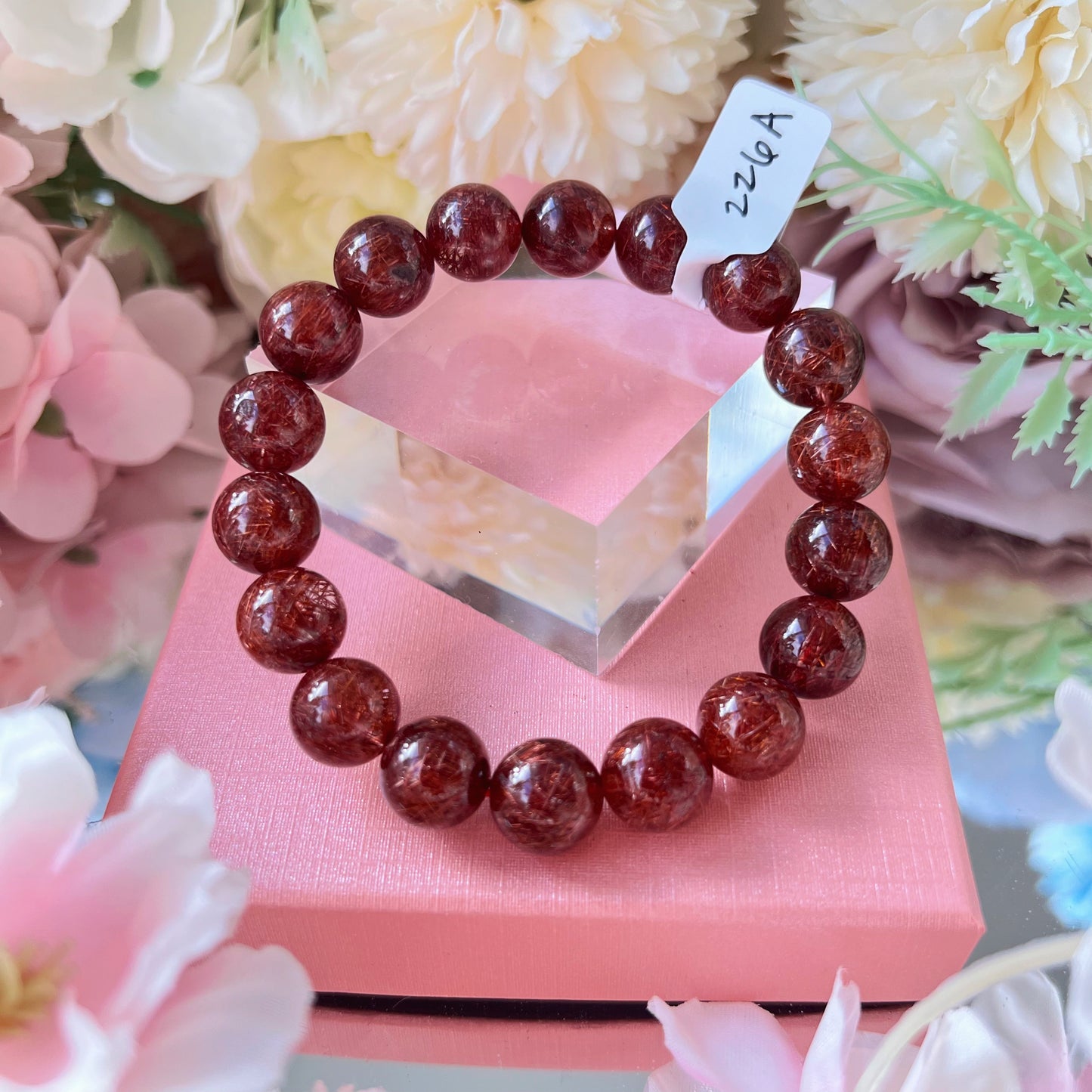 Red Rutile In Quartz Bracelet [Top Quality]