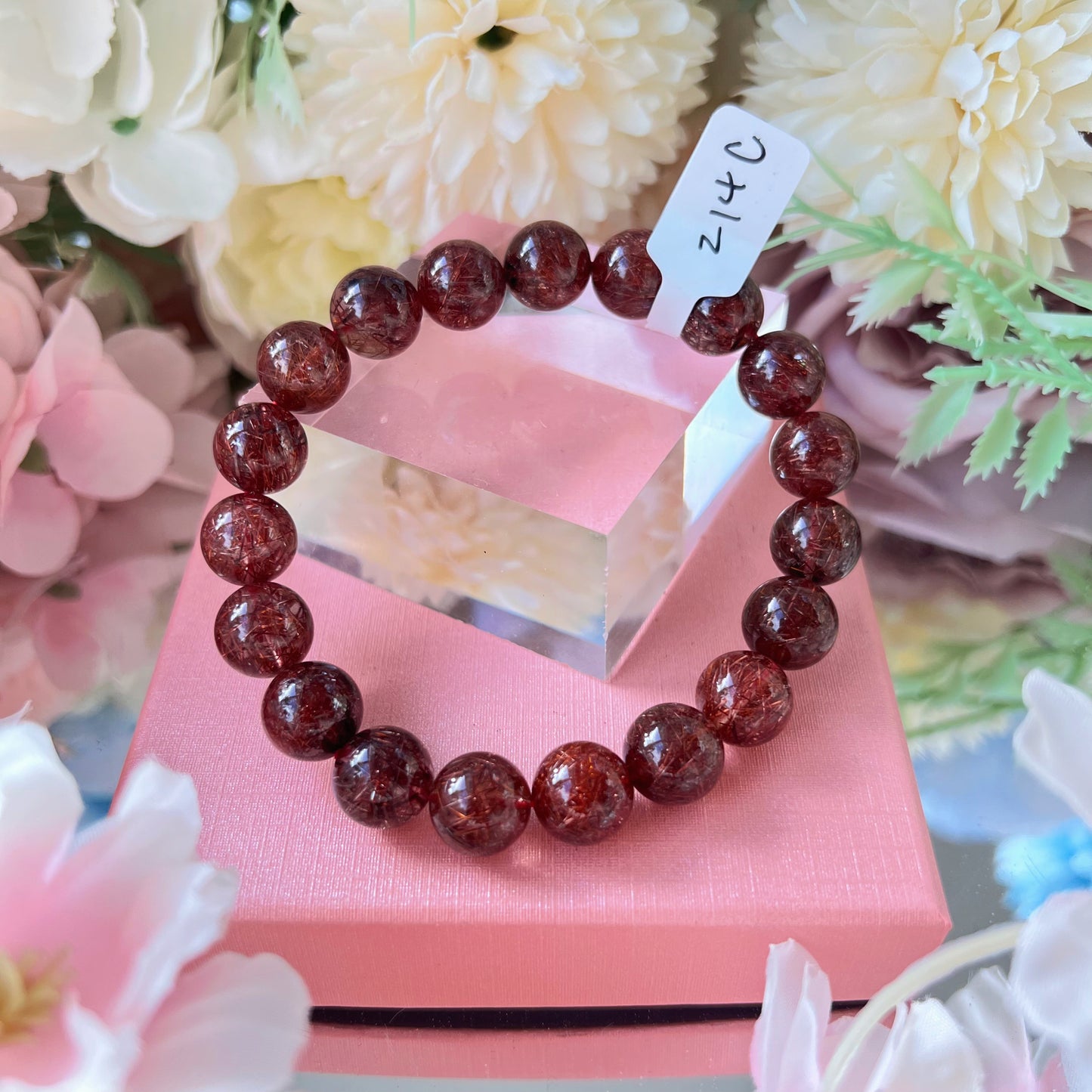 Red Rutile In Quartz Bracelet [Top Quality]