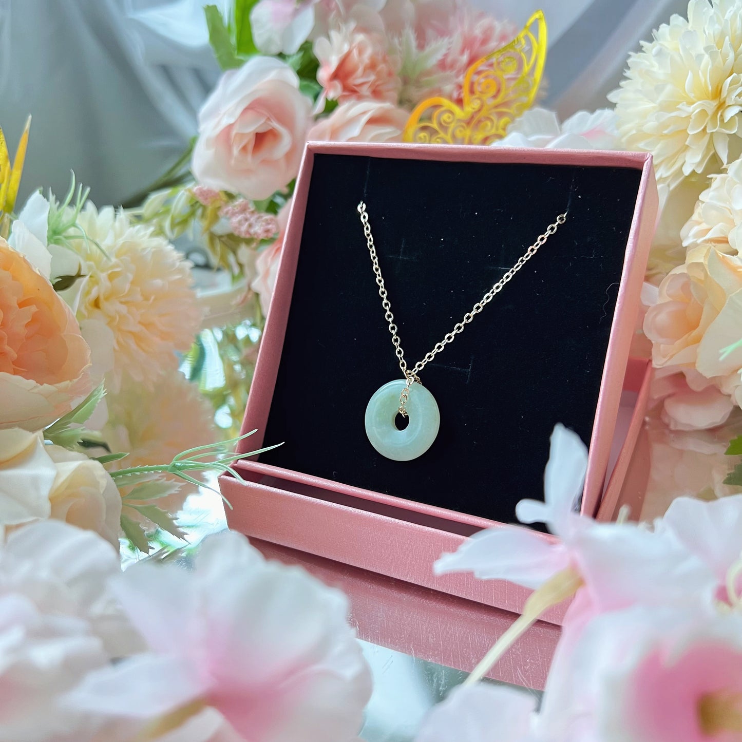 Jade Donut Necklace