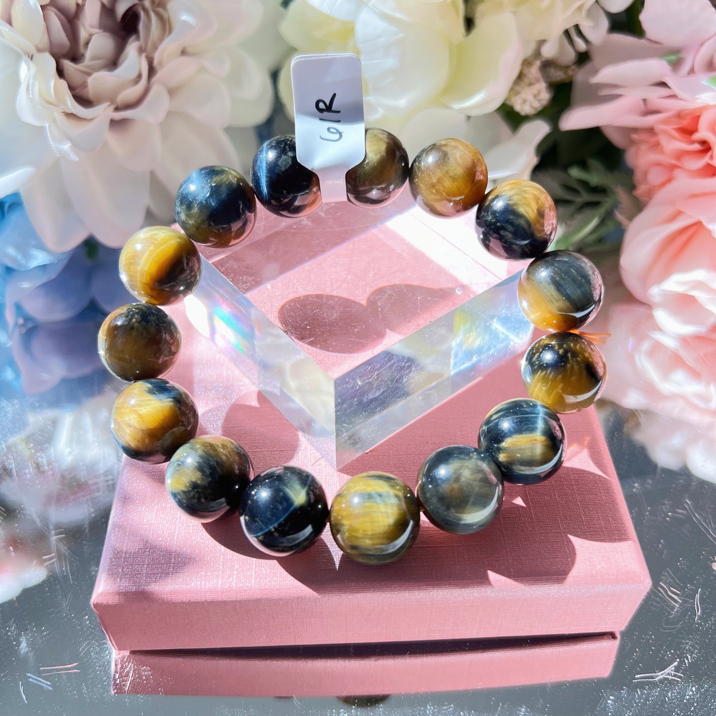 Yellow/Blue Tiger Eye Bracelet [High Quality]