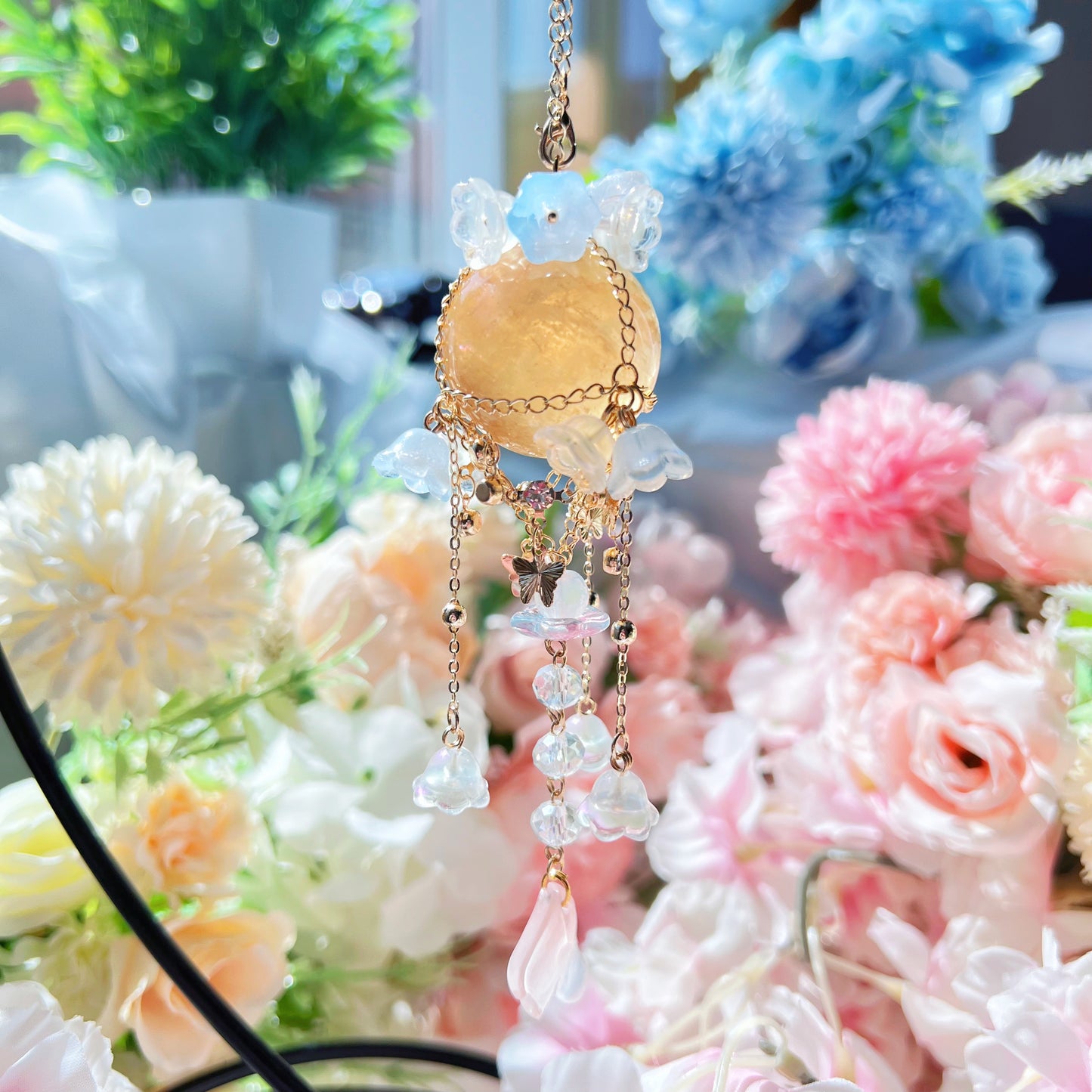 Honey Calcite Luxidust Exclusive Suncatcher Mini