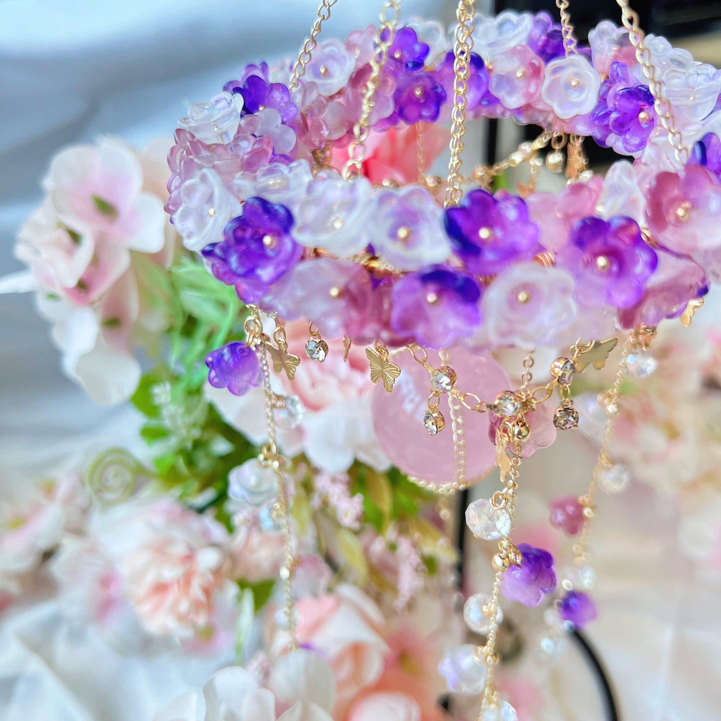 Rose Quartz Carousel Suncatcher