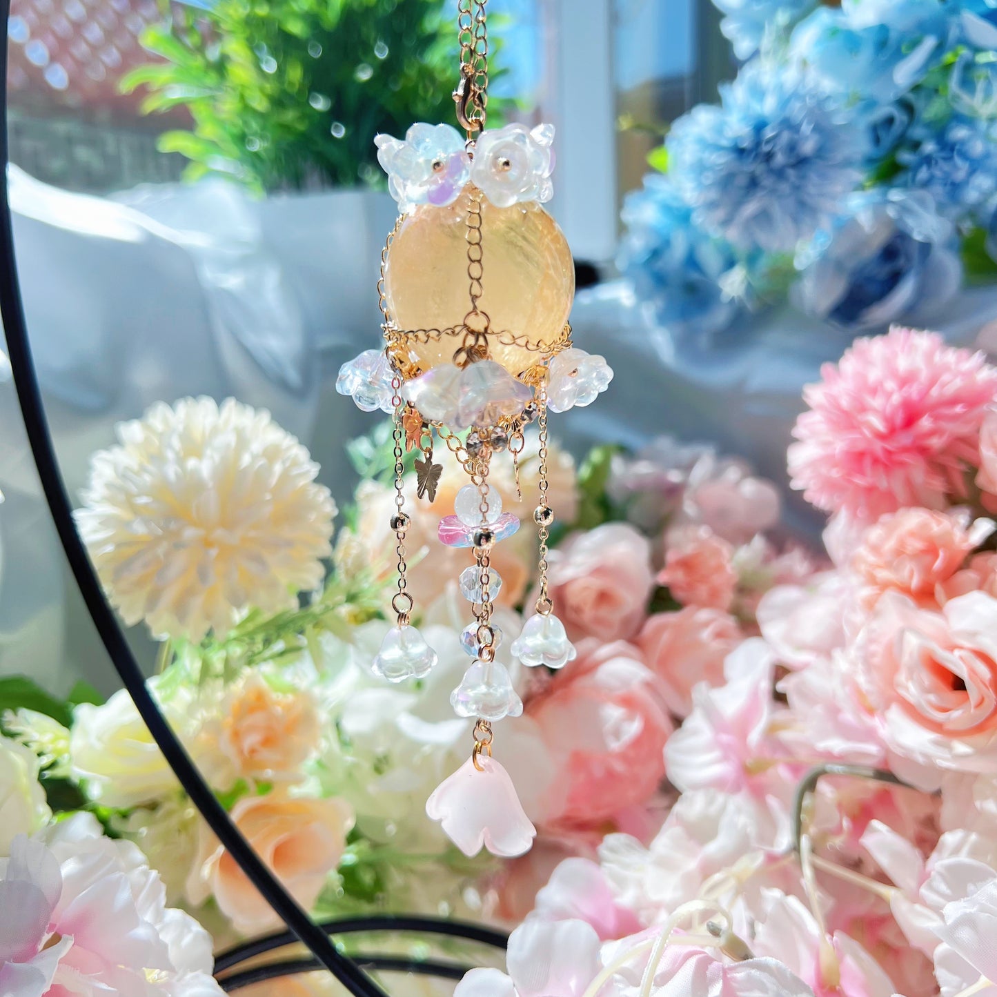 Honey Calcite Luxidust Exclusive Suncatcher Mini